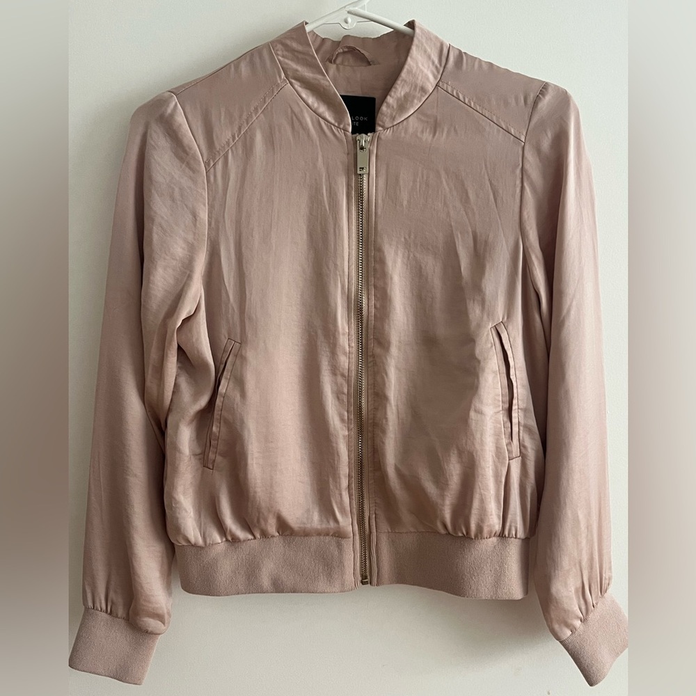 New Look Blush Pink Bomber in Size 8 Petite